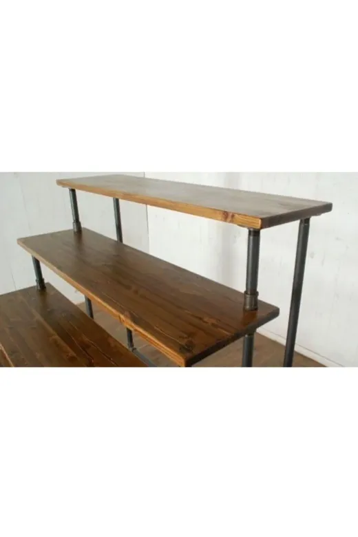 Blbndesign RafNo423 Dekoratif Borudan 4 Katlı Sehpa