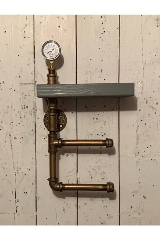 Blbndesign RafNo484 Dekoratif Borudan Tuvalet Kağıdı Askılık