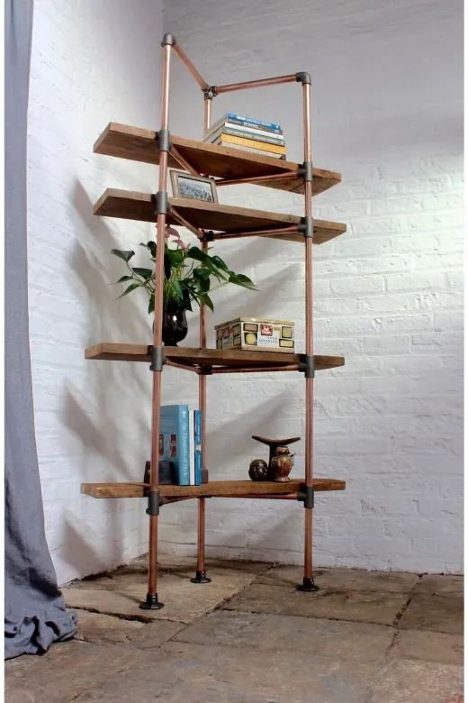 Blbndesign RafNo487 Dekoratif Borudan Köşe Raf