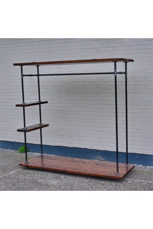 Blbndesign RafNo548 Dekoratif Borudan Raf Ve Askılık 125 Cm