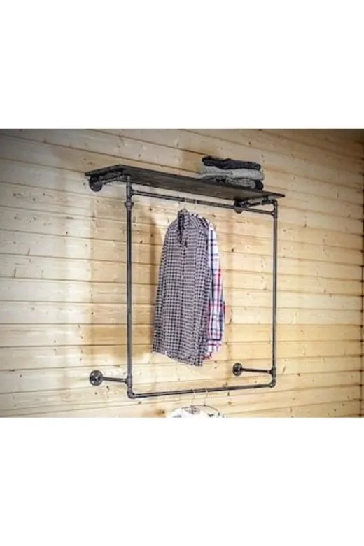 Blbndesign RafNo597 Dekoratif Borudan Raf Ve Askılık 200 Cm