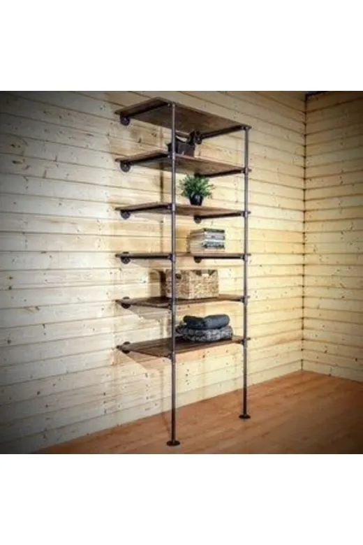 Blbndesign RafNo632 Dekoratif Borudan Raf Ve Askılık 100 Cm