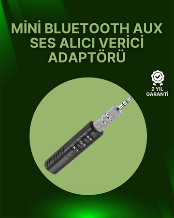 Bluetooth 4.1 Ses Alıcısı | 3.5mm Girişli Hoparlör &amp; Kulaklıklar İçin Kablosuz Dönüştürücü