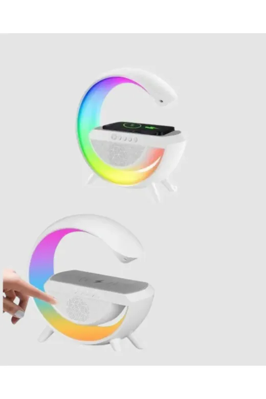 Bluetooth 5.0 Hoparlör – Kablosuz Şarj, RGB Gece Lambası ve FM Radyo