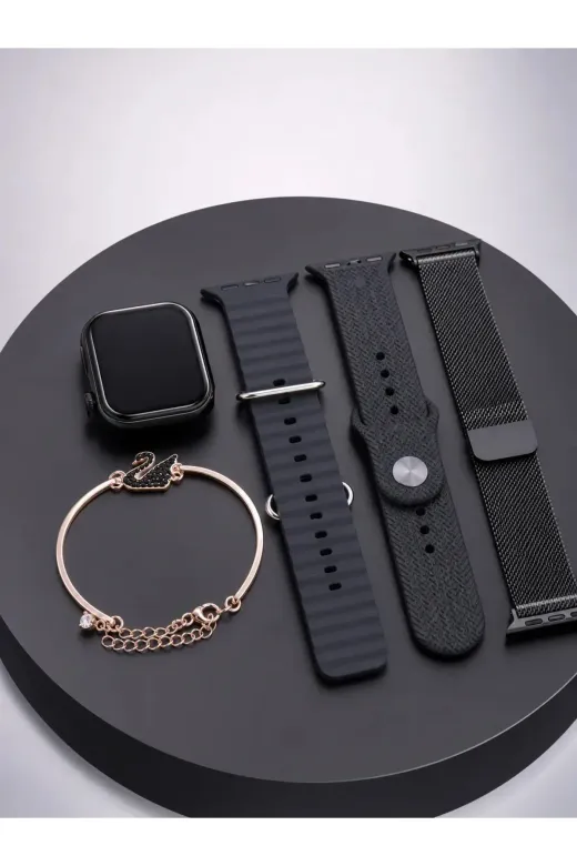 Bluetooth Görüşmeli Dokunmatik Akıllı Saat 3 Farklı Kordon Seçeneği