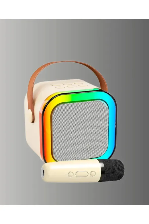 Bluetooth Karaoke Mikrofon ve Hoparlör Seti Taşınabilir
