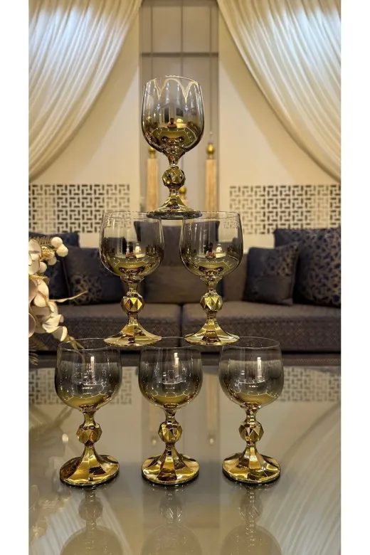Bohemia bhm150titan Crystalıte Gold Kahve Yanı Su Bardağı 150 Cc