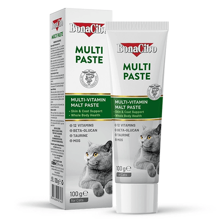 BonaCibo ked215458605 Multi Paste Yetişkin Kediler Için Multivitamin Malt Macun 100 Gr.