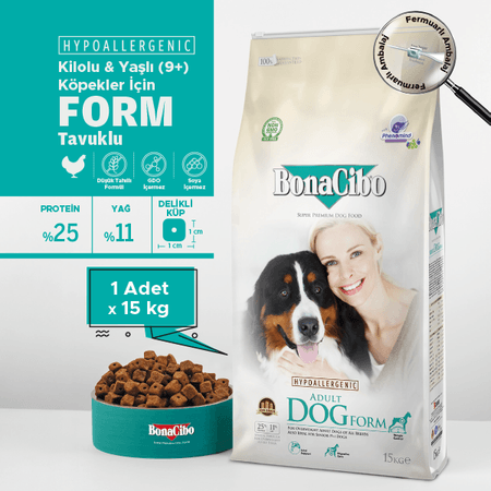 BonaCibo köp5404501 Adult Dog Form Tavuklu Yetişkin Köpek Maması 15 Kg