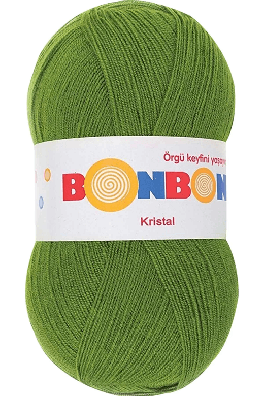 Bonbon RT-1YMW6U736D 1 Adet Kristal El Örgü Lif İpi Çam Yeşili 98235