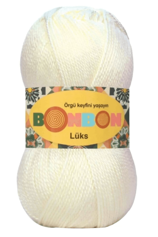 Bonbon RT-GQ5YZ1K6OV 1 Adet Lüks Patik İpi Yünü Ekru 98300