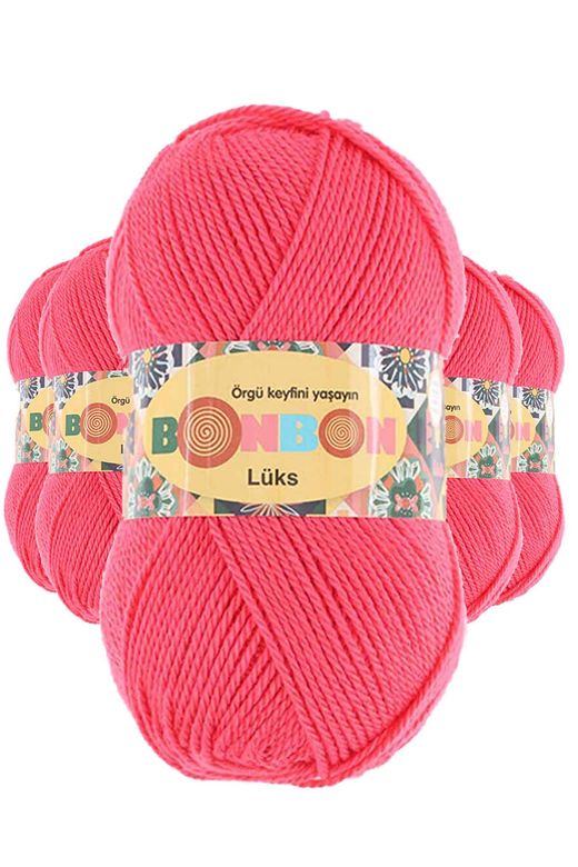 Bonbon RT-RYL-5ARBNPT98299 5 Adet Lüks Patik İpi Yünü Mercan 98299