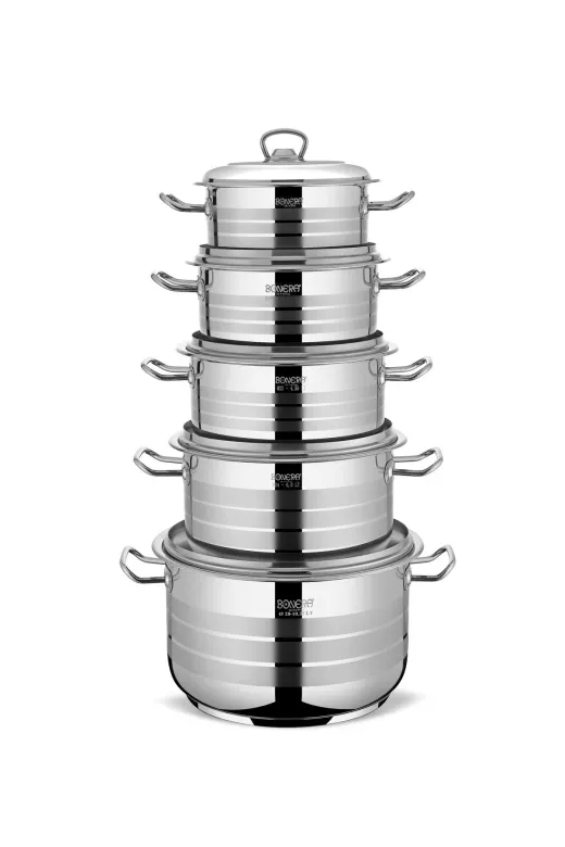 Bonera SET.00372 Masterchef 10 Parça Çelik Tencere Set