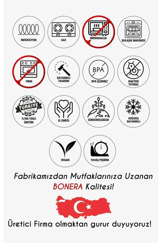 Bonera Yeni555 Etna Colour 10 Parça Çelik Tencere Seti