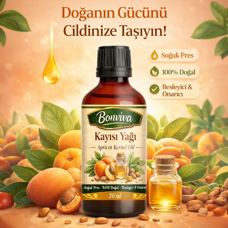 BONVİVA Saf Kayısı Yağı 20 ml