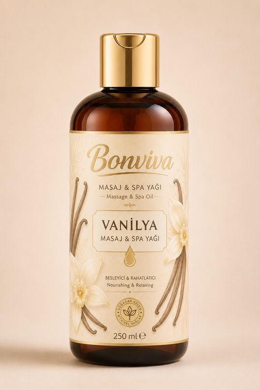 BONVİVA Vanilya Kokulu Spa ve Masaj Yağı 250 ml