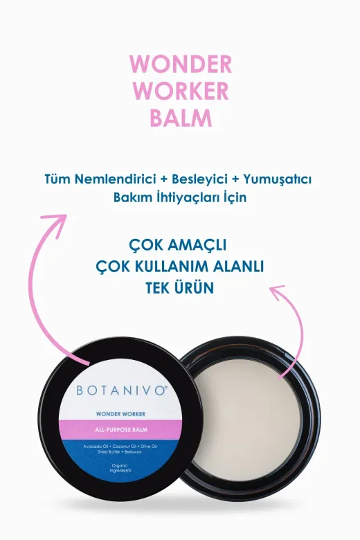 Botanivo BTNV25/13 Botani-Multi Set | Çok Amaçlı Tamanu Balm 5 Ml & Çok Amaçlı Wonder Balm 30 Ml | Organik İçerikli
