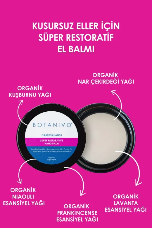 Botanivo BTNV25/8 El Ve Ayak Bakım Seti | Kusursuz Eller & Ayaklar İçin Onarım, Nem, Koruma | Organik | 2X30 Ml