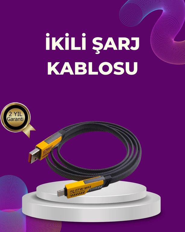 Brand TRİTHLTXUCZİKİLİŞARJKABLOSU-1-BLNCCC Dayanıklı 4 Ü 1 Arada Çok Fonksiyonlu Hızlı Şarj Veri Kablosu