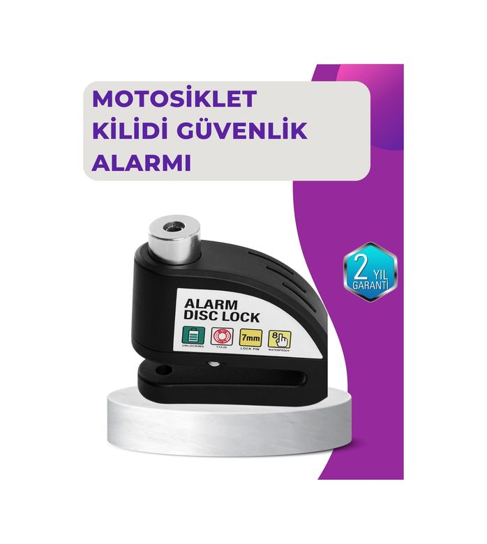 Brand TRİTHLTXUCZMOTORKİLİT-6-BLNCCC 110 Db Alarm Disk Kilidi Motosiklet Scooter Bisiklet Güvenlik