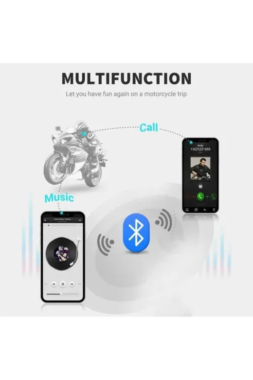 Bt22 Kask Kulaklık Bluetooth Motosiklet Kulaklık 5.0 Bluetooth Interkom Motorsiklet Kulaklık