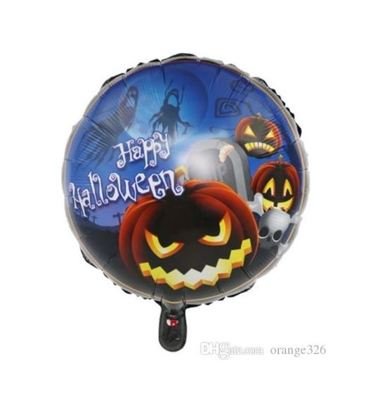 Bucuks MEYSMRSMR0495-2-BLMY Mey İthalat Happy Halloween Balkabağı Folyo Balon 18 İnç Çok Renkli