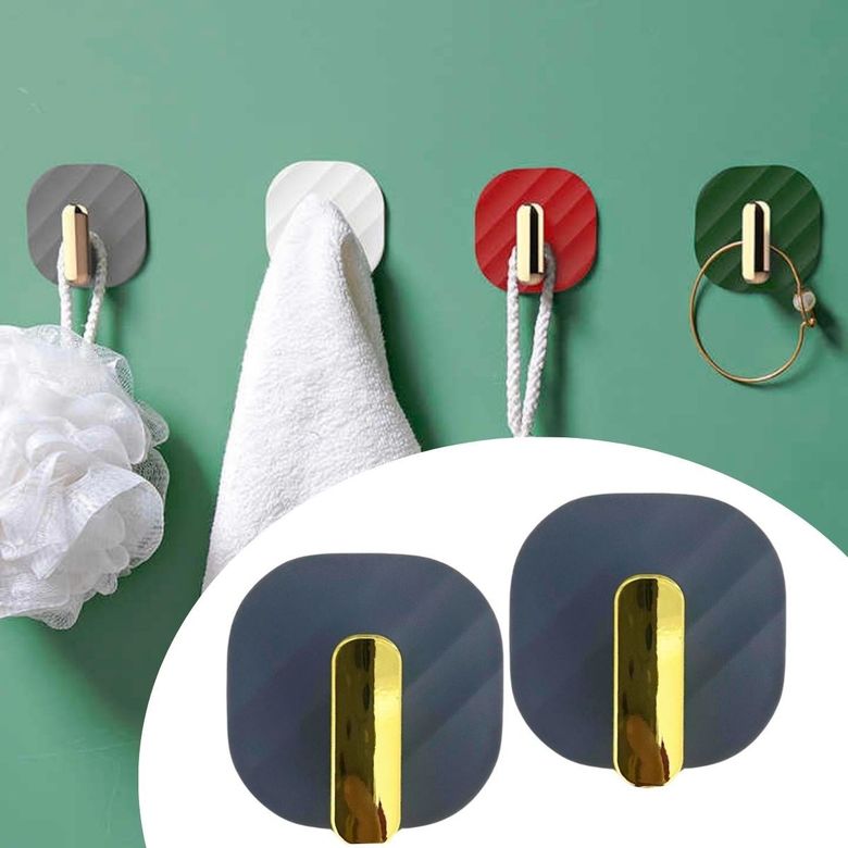 BUFFER® 2li Yapışkanlı Retro Askılık Dolap Kapak Kulpu Gri