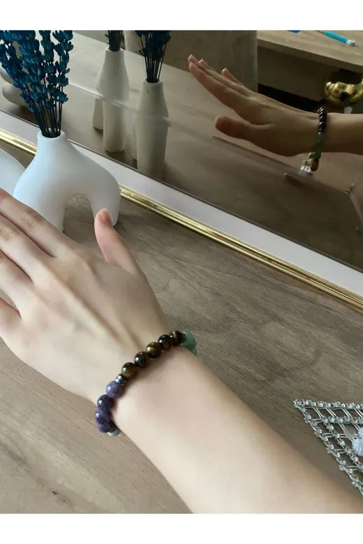 buket sepeti Doğal Taşli Aslan Burcu Bileklik
