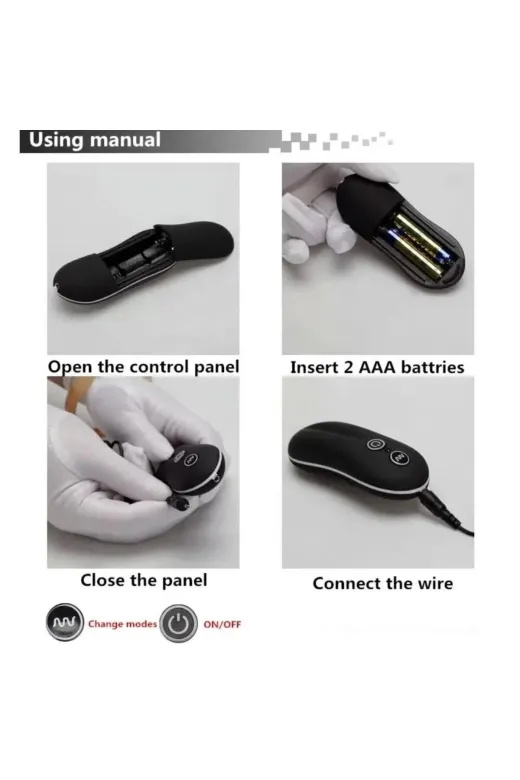 Bulb Probe Kumanda Kontrollü Güçlü Titreşimli Anal Plug Vibratör - Siyah