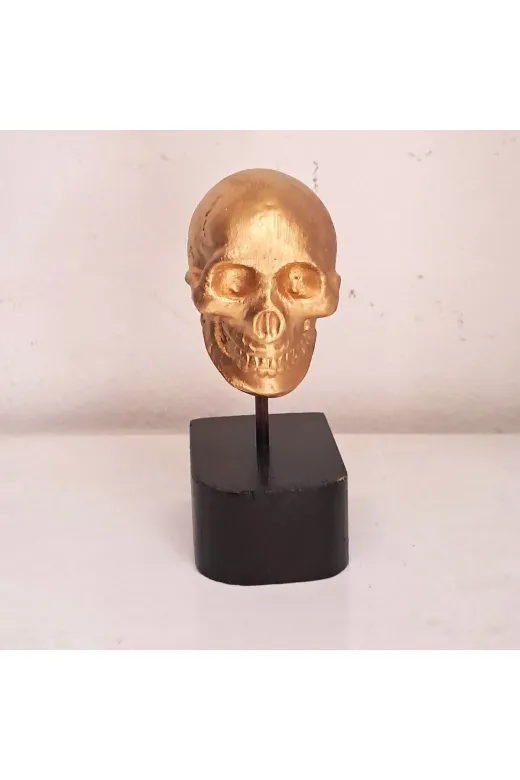 burefe BH-0007 Antik Gold Dekoratif Kaideli Kurukafa Heykeli