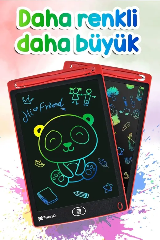 Burnis Toy QEQEQE130 Deniz Writing Tablet Lcd 10.5 Inç Dijital Kalemli Çizim Yazı Tahtası Grafik Not Yazma Eğitim Tableti