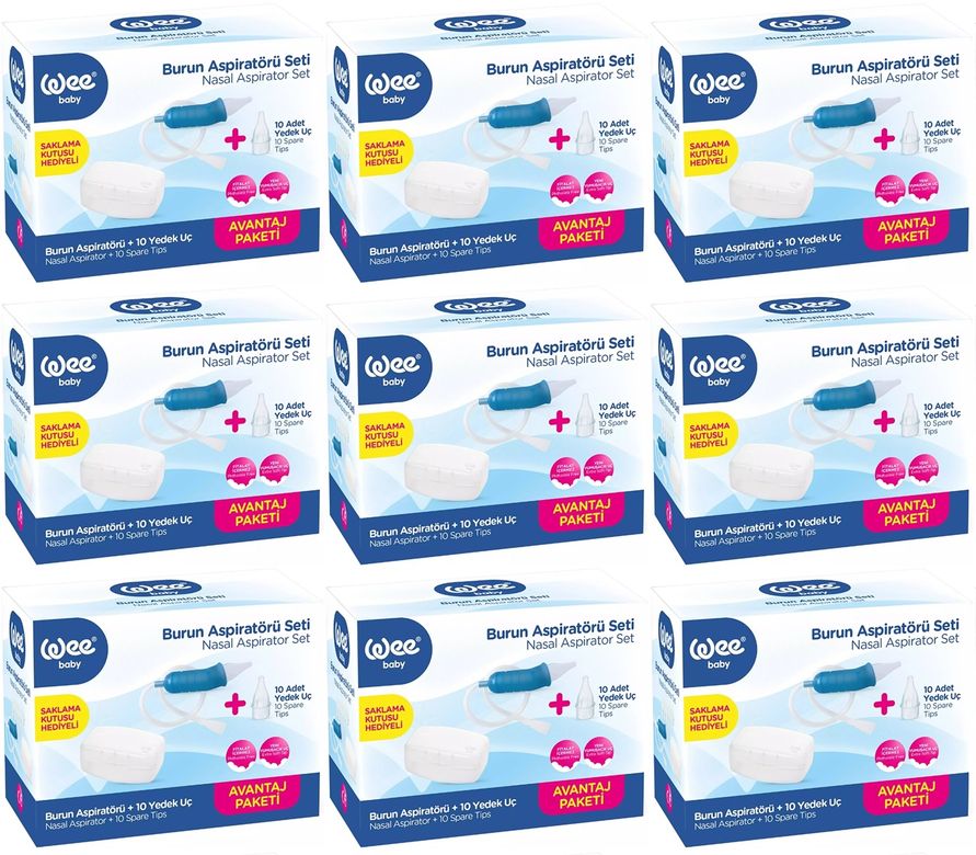 Burun Aspiratörü Seti Şeffaf (WEE945) 9 Lu Set