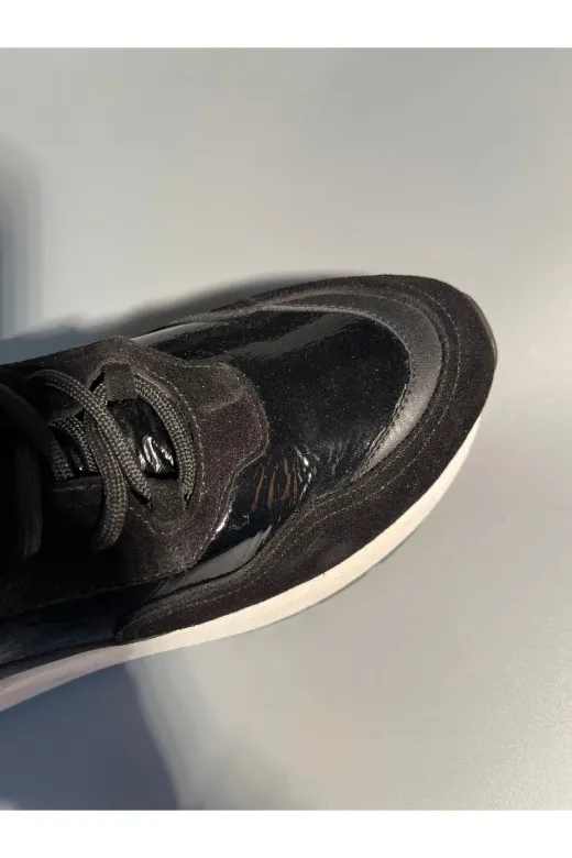 Butik nb66 Noble Shoes Hakiki Deri Siyah Sneaker