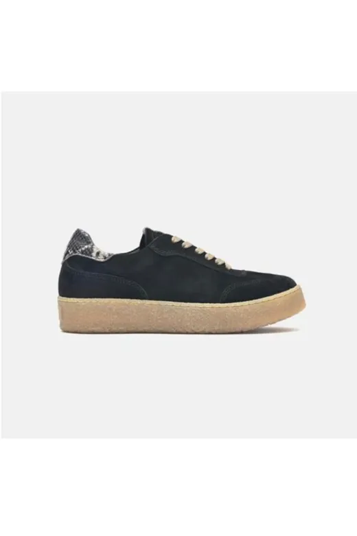Butik SMT22 Noble Shoes Hakiki Deri Süet Siyah Sneaker