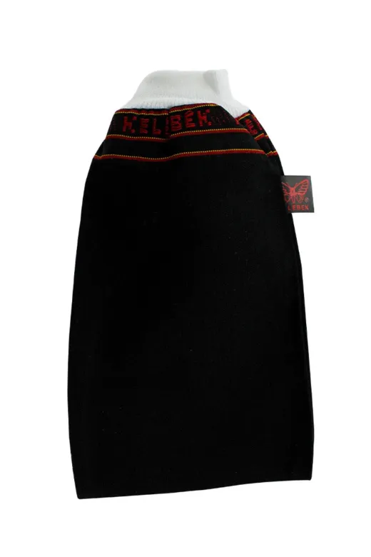 Butik TYBHSWXF7P00TMS383 Hamam (Kalın) Süper Siyah Kese Lastikli & Banyo Kese