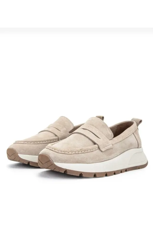 Butik TYCF4D6C831FB2BD00 Noble Shoes Hakiki Deri Bej Kadın Loafer