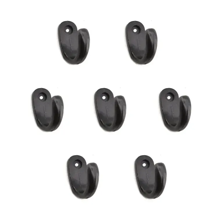 Büyük Tekli Fincan Askı, Dekor Askısı - Siyah, 100 Adet, 12x23x30 Mm