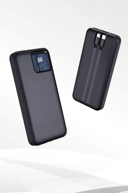BYARS BİLİSİM 64852167127911022830 Gfc Sale X-Powerduo 10000Mah Çift Kablolu Lcd Ekran Powerbank Siyah Modern Tasarım 431550 Gls 2100