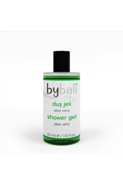 bybali TYBR6JBFT0FF6Z8K49 50 Adet Aloe Vera Duş Jeli Shower Gel Standart Otel Tipi Mini 30 Ml Şişe Tek Kullanımlık