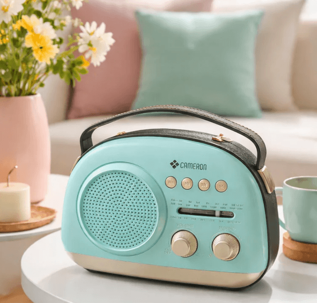 Cameron Taşınabilir Bluetooth Retro Radyo Arizona Serisi / Blue Mavi Cm-777