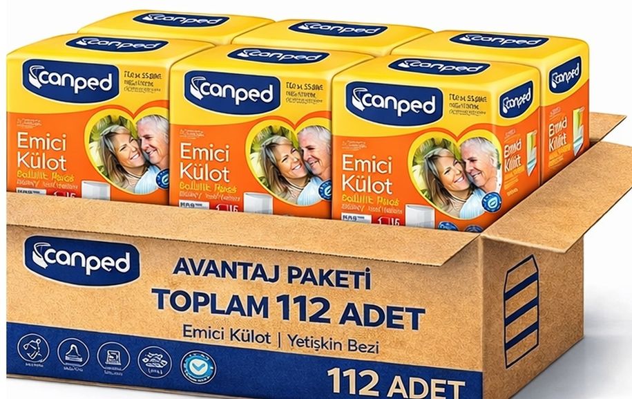 Canped Emici Külot Pants Yetişkin Bezi L - Büyük - Large Ekonomik Pk 112 Adet (8PK*14)