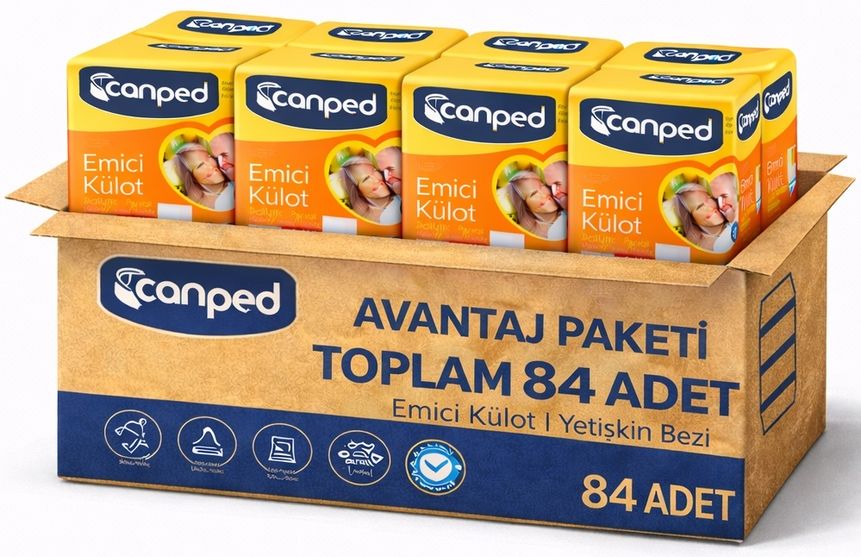Canped Emici Külot Pants Yetişkin Bezi L - Büyük - Large Ekonomik Pk 84 Adet (6PK*14)