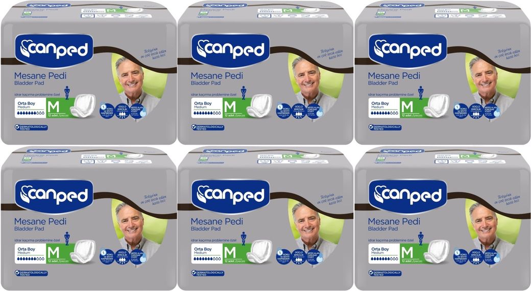 Canped Mesane Pedi Klasik Erkek M - Orta 72 Adet (6PK*12)