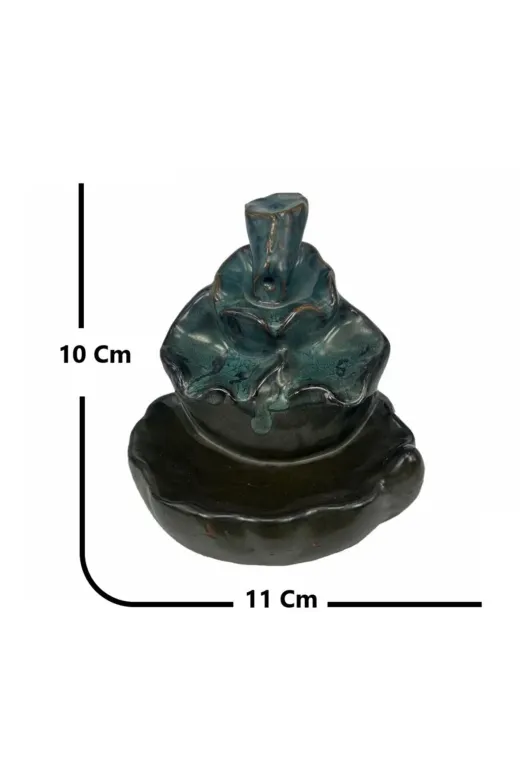 Cantayurdu BRLR12 Porselen Geri Akış Tütsü Brülörü +5 Aromatik Tütsü Ca2 Yeşil