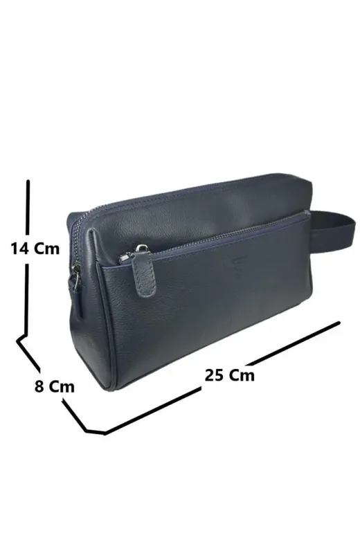 Cantayurdu CA250 Hakiki Deri Ca251 Dopp Kit El Çantası Lacivert