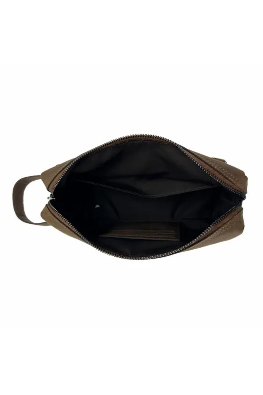 Cantayurdu CA250 Hakiki Deri Ca253 Dopp Kit El Çantası Tigon Taba