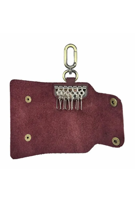 Cantayurdu CY552 Hakiki Deri Tasarım Anahtarlık Crazy Bordo