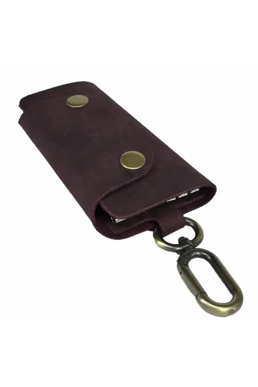 Cantayurdu CY552 Hakiki Deri Tasarım Anahtarlık Crazy Bordo