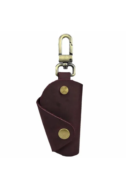 Cantayurdu CY554 Hakiki Deri Avuç İçi Anahtarlık Crazy Bordo