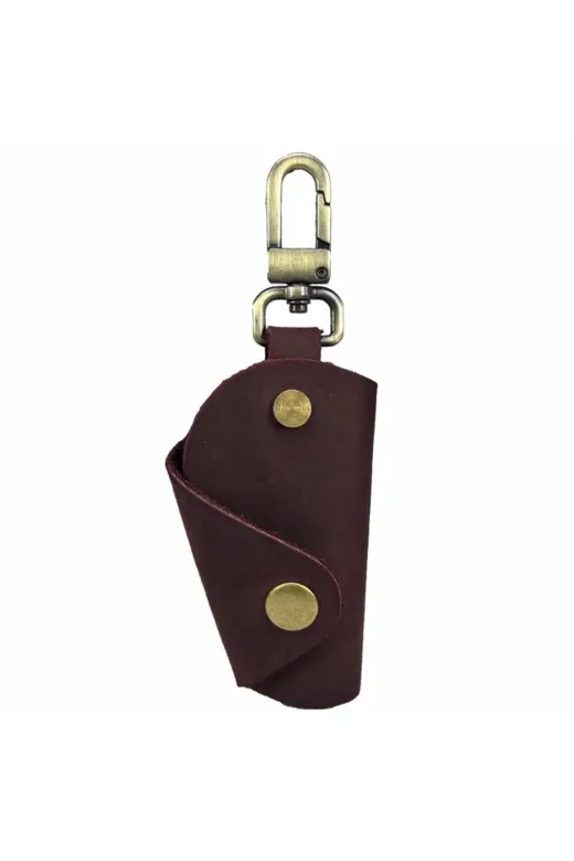 Cantayurdu CY554 Hakiki Deri Avuç İçi Anahtarlık Crazy Bordo
